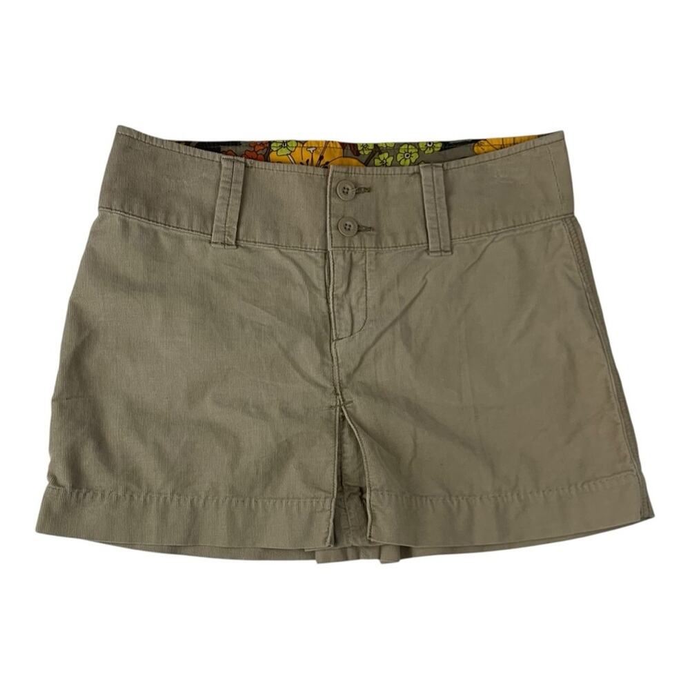 Abercrombie & Fitch y2k women's size 2 xs Tan Cargo Skirt mini Fit corduroy